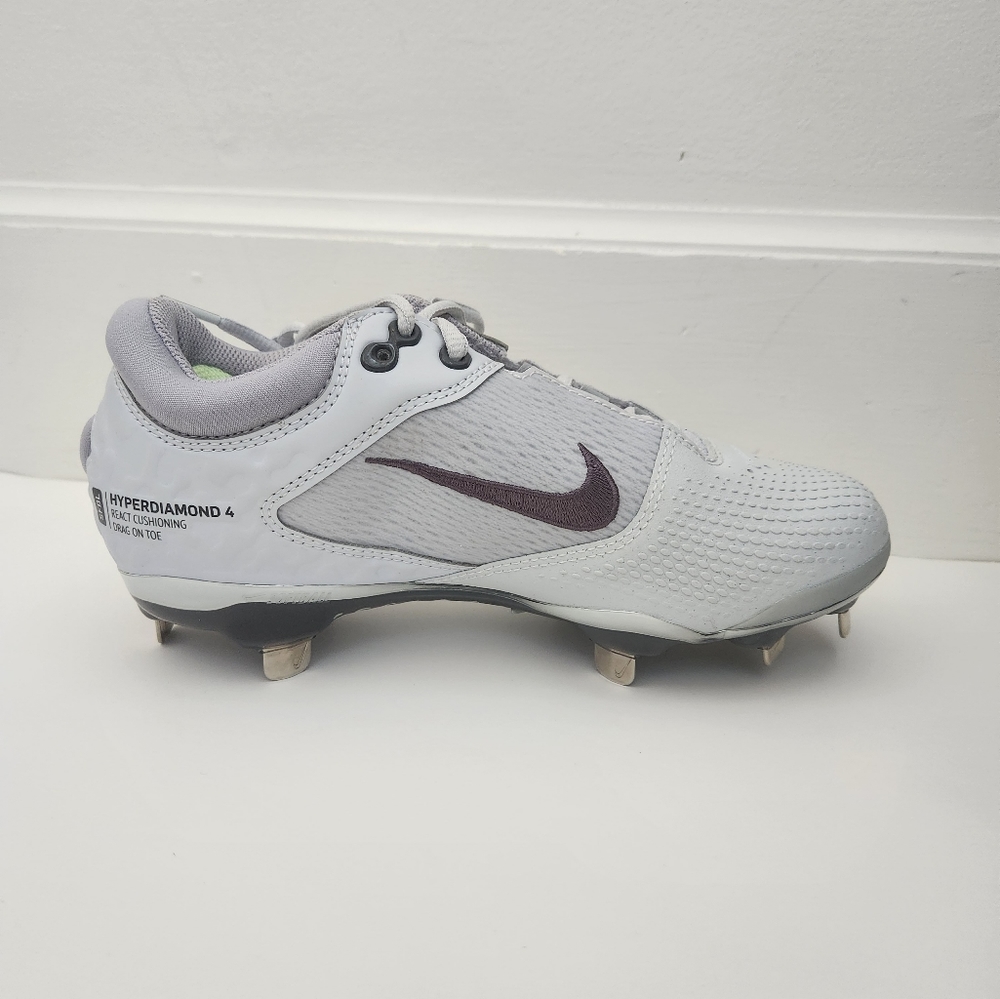 Nike React Hyperdiamond 4 Gray Softball Cleats Wo… - image 2